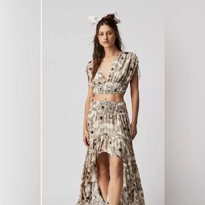 Floral High-Low Skirt - Free People